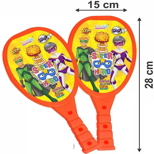 Unboring Super hero Plastic Racket Set for Kids