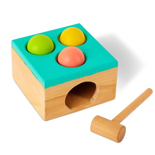 Curious Cub Wooden Hammer Ball Knock 