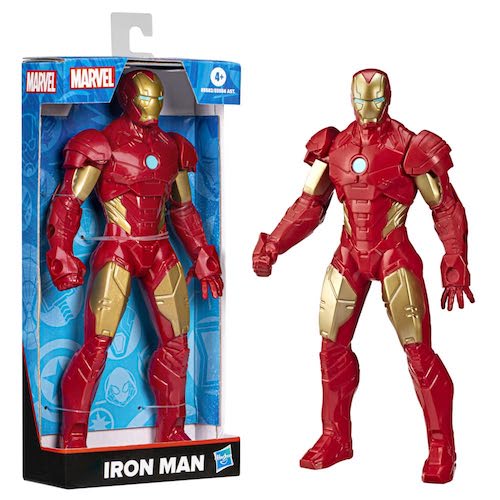 Marvel Mighty Hero Series Iron Man Action Figure, 9.5-Inch Poseable Super Hero Toy for Kids 4 and Up