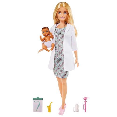 Barbie® Baby Doctor Playset with Blonde Doll (12-in/30.40-cm), Infant Doll, Stethoscope