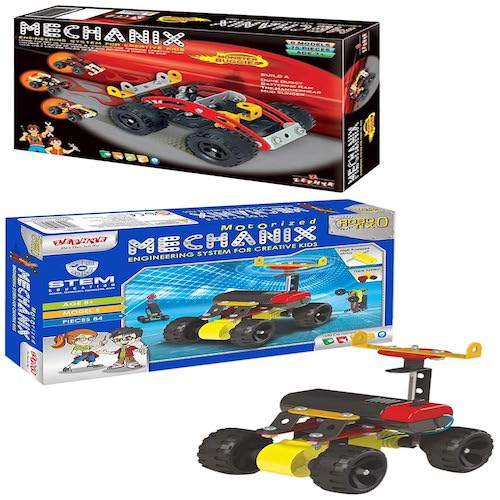 Mechanix 7+Years Monster Buggies Toy, Age 8 to 99 Unisex, Enhancing Practical Education, Stem Learning, Mechanical Skills and Creativity & DIY Stem and Steam Education Metal Construction Set