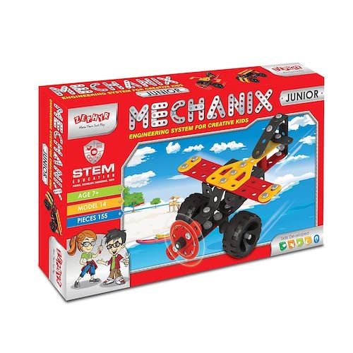 Mechanix Junior, STEM Education Toy, Building and Construction Set for Kids Age 7+ Years