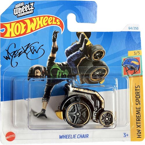 Hot Wheels - Wheelie Chair - HW XTreme Sports 3/5 - HTD18 - Short Card - Aaron Wheelz Fotheringham - Mattel 2024-1:64