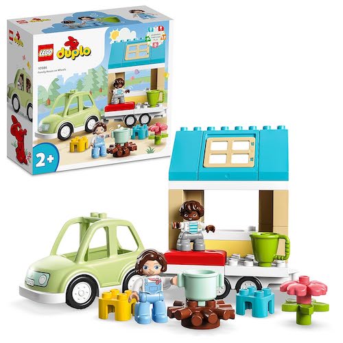 LEGO Duplo Town Family House On Wheels 10986 Building Toy Set (31 Pieces), Multi Color