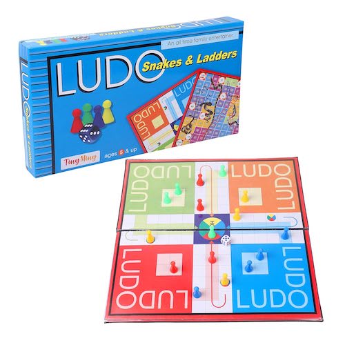 EKTA New Ludo Snakes and Ladders Board Game (Multicolor, Medium),for-All Ages, All Ages