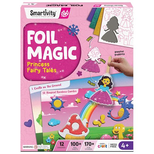 Smartivity Foil Magic - Princess Fairy Tales No Mess Art for Kids, Craft Kits & Supplies, DIY Creative Activity, Gifts for Girls & Boys Ages 4-5-6-7-8-9 Years Old