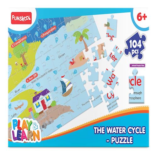 Funskool Play & Learn-Water Cycle,Educational,104 Pieces,Puzzle,for 6 Year Old Kids and Above,Toy