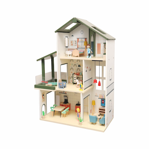 Open Ended Wooden Dollhouse - Modern Villa