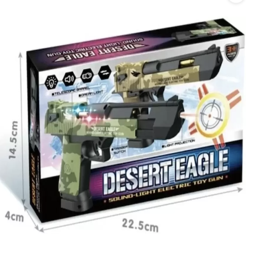 SOPALI Desert Eagle Electric Gun sound and light for kids  (Black)