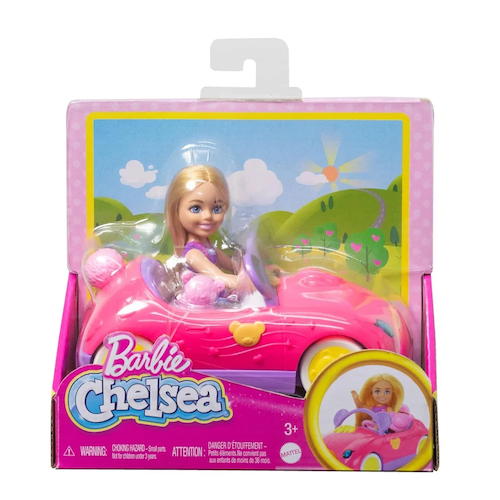 Mattel Barbie Chelsea Vehicle Set With Blonde Small Doll Toy -HXN05